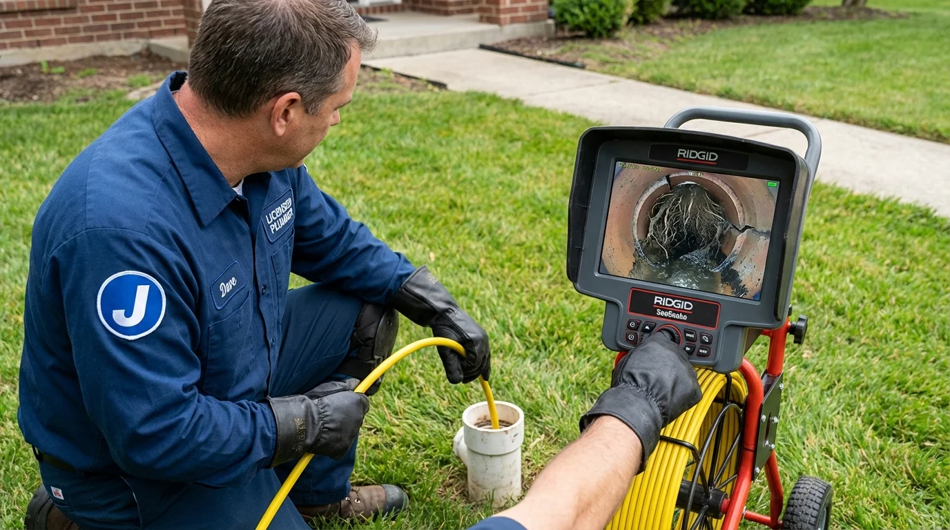 Sewer camera inspection being performed by Johns Plumbing LLC in Wadena